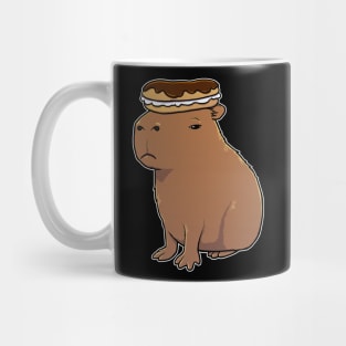 Capybara with an Eclair on its head Mug